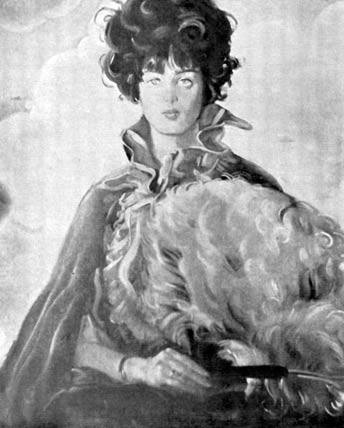 T. Pruszkowski portret kobiety z wachlarzem